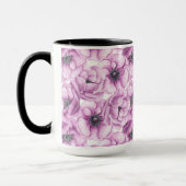 Mug Motif d'aquarelle des fleurs d'anémone (Gauche)