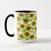 Mug Motif d'aquarelle des tournesols (Gauche)