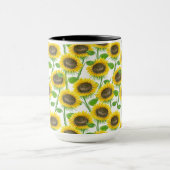 Mug Motif d'aquarelle des tournesols (Centre)