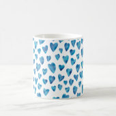 Mug Motif d'aquarelle du coeur bleu (Centre)
