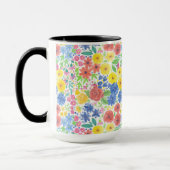 Mug Motif d'aquarelle florale (Gauche)