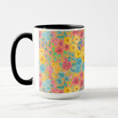 Mug Motif d'aquarelle florale en jaune (Gauche)