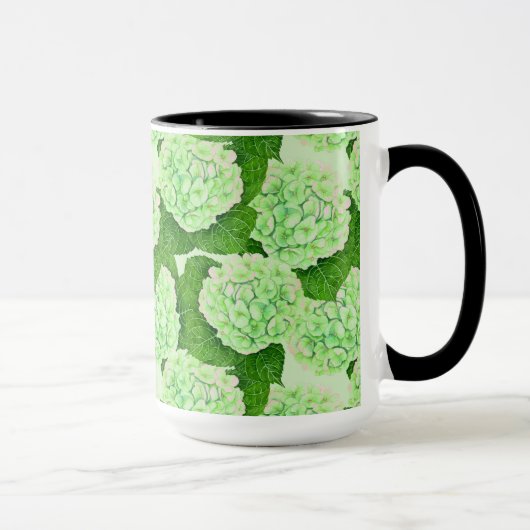 Mug Motif d'aquarelle Hydrangea (Droite)
