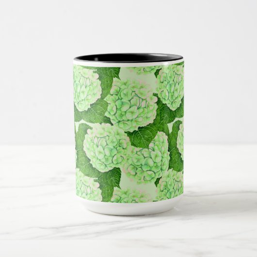 Mug Motif d'aquarelle Hydrangea (Centre)