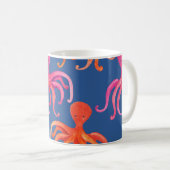 Mug Motif d'aquarelle octopus de dessin coloré (Devant droit)