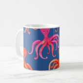Mug Motif d'aquarelle octopus de dessin coloré (Devant gauche)