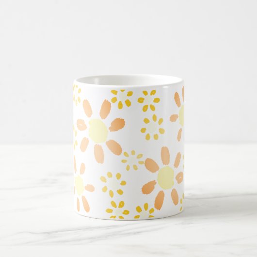 Mug Motif d'aquarelle orange jaune marais (Centre)