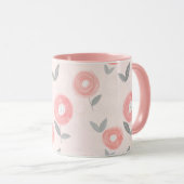 Mug Motif d'aquarelle rose Abstrait (Devant droit)