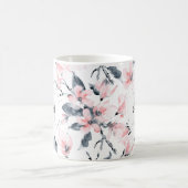Mug Motif d'aquarelle rose et gris (Centre)