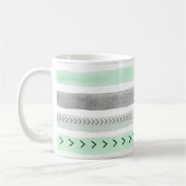 Mug Motif d'aquarelle verte à la menthe contemporaine (Gauche)