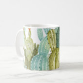 Mug Motif d'aquarelle vintage Cactus Blooming (Devant gauche)