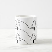 Mug Motif d'arbre de Noël noir et blanc (Centre)