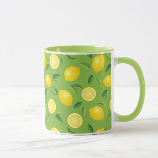 Mug Motif d'arrière - plan de citrons (Droite)