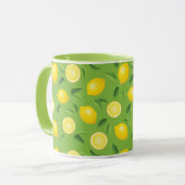 Mug Motif d'arrière - plan de citrons (Devant gauche)
