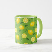 Mug Motif d'arrière - plan de citrons (Devant droit)