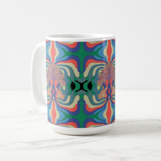 Mug Motif d'art Abstrait 15 oz.Tasse de café (Devant gauche)