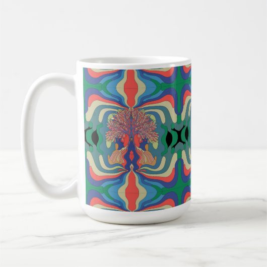 Mug Motif d'art Abstrait 15 oz.Tasse de café (Gauche)