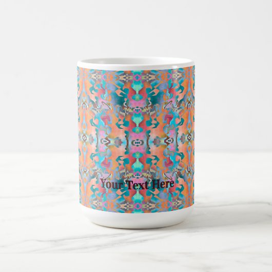 Mug Motif d'art abstrait bohème rustique coloré (Centre)