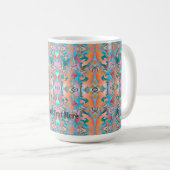 Mug Motif d'art abstrait bohème rustique coloré (Devant droit)