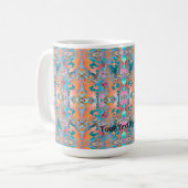 Mug Motif d'art abstrait bohème rustique coloré (Devant gauche)