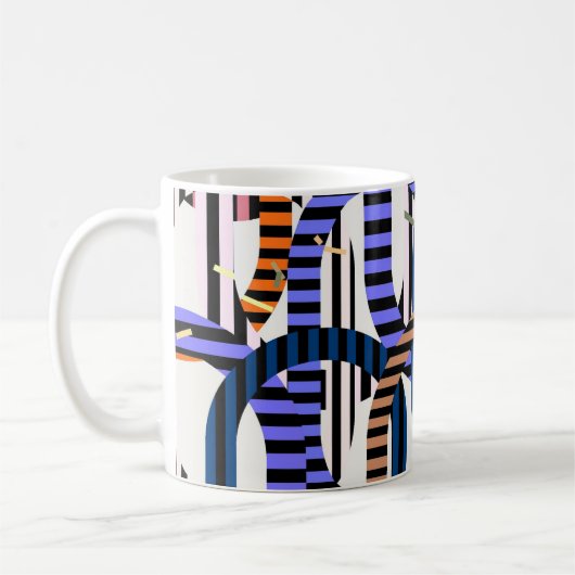 Mug Motif d'art algorithmique coloré  (Gauche)