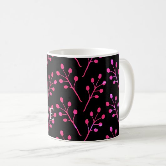 Mug Motif d'art botanique minimal (Devant droit)