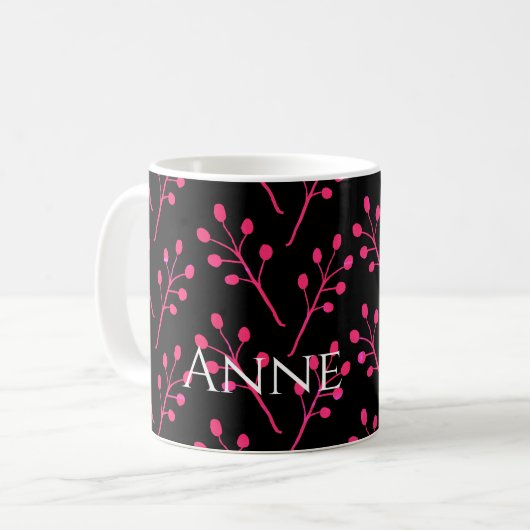 Mug Motif d'art botanique minimal (Devant gauche)