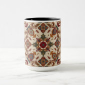 Mug motif d'art de bloc de patchwork géométrique vinta (Centre)