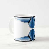 Mug Motif d'art déco dans les bleus (Devant gauche)