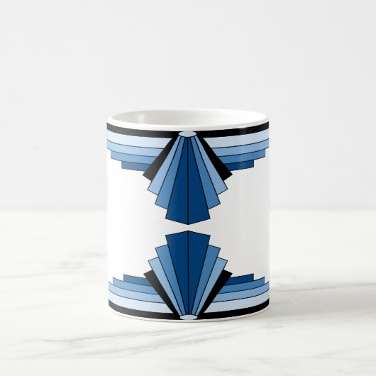 Mug Motif d'art déco dans les bleus (Centre)