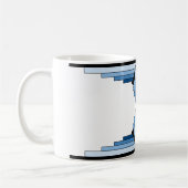 Mug Motif d'art déco dans les bleus (Gauche)
