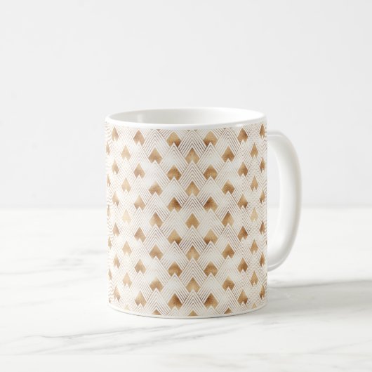 Mug Motif d'art déco d'or (Devant droit)