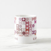 Mug Motif d'art en hanche rose pâle personnalisé Mauve (Centre)