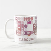 Mug Motif d'art en hanche rose pâle personnalisé Mauve (Gauche)