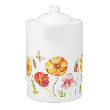 Mug Motif d'art Floral Orange