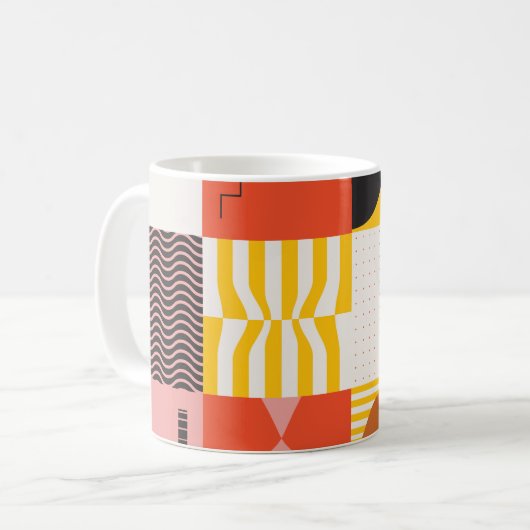 Mug Motif d'art néo-moderniste réalisé avec abstrait v (Devant gauche)