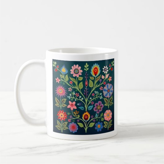 Mug Motif d'art populaire (Gauche)