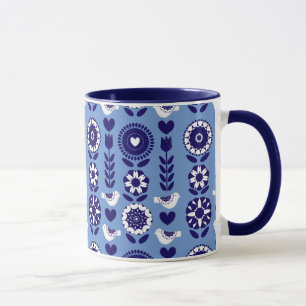 Mug Motif d'art populaire de style scandinave