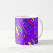 Mug Motif d'art sur brun violet (Devant droit)