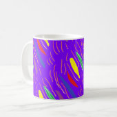 Mug Motif d'art sur brun violet (Devant gauche)
