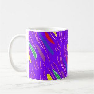 Mug Motif d'art sur brun violet