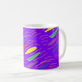 Mug Motif d'art sur brun violet (Devant droit)