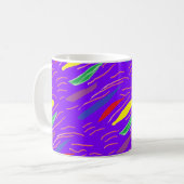 Mug Motif d'art sur brun violet (Devant gauche)