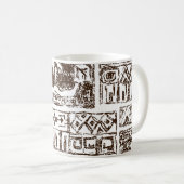 Mug Motif d'art tropical autochtone hawaïen (Devant droit)