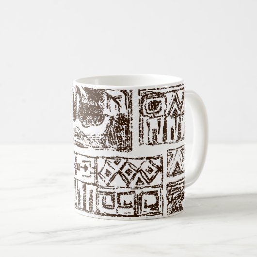 Mug Motif d'art tropical autochtone hawaïen (Devant droit)