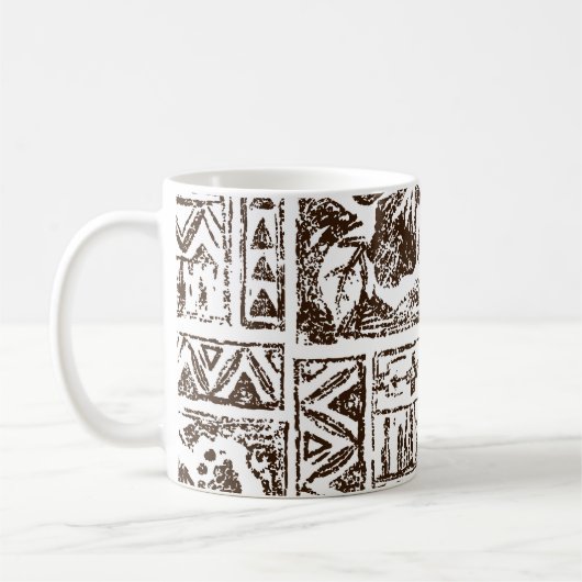 Mug Motif d'art tropical autochtone hawaïen (Gauche)
