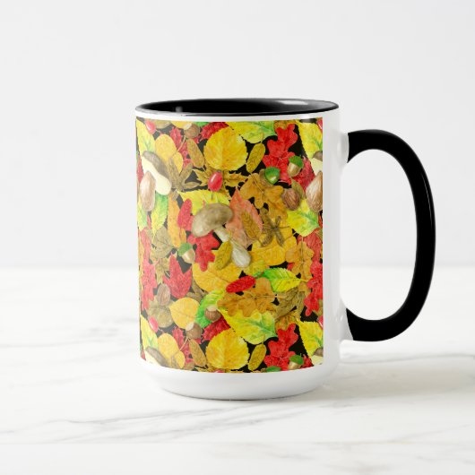 Mug Motif d'automne aquarelle (Droite)