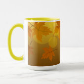 Mug Motif d'automne avec feuilles d'érable en chute et (Gauche)