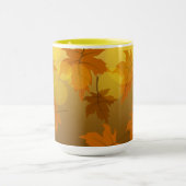 Mug Motif d'automne avec feuilles d'érable en chute et (Centre)