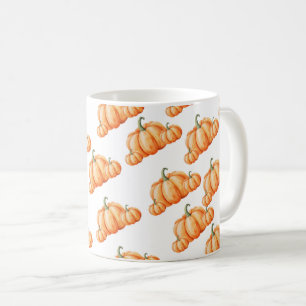 Mug Motif d'automne de citrouille à l'aquarelle
